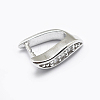 Anti-Tarnish Rhodium Plated 925 Sterling Silver Micro Pave Cubic Zirconia Pendant Bails STER-P034-05P-1
