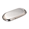 Non-Tarnish Oval 430 Stainless Steel Jewelry Display Plate STAS-P289-03P-2