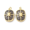Brass & Natural Grey Agate Pendants GG-CBAD360-19G-01-1