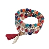 Multi-layered Stretch Bracelets Sets BJEW-SZ0001-010B-1