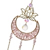 Moon Natural Rose Quartz Chips Hanging Suncatcher GG-CBAB970-02B-2
