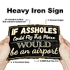 Vintage Metal Tin Sign AJEW-WH0189-310-3