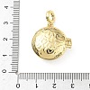 Brass Enamel Photo Locket Pendants KK-A303-19A-G-2