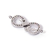 Brass Micro Pave Cubic Zirconia Links Connectors ZIRC-L090-042P-2