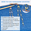 Acrylic & Glass Beaded Link Knitting Row Counter Chains HJEW-AB00443-5