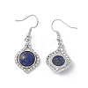 Natural Dyed Lapis Lazuli Vase Dangle Earrings EJEW-A092-01P-05-3