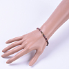 Natural Rhodonite Stretch Bracelets BJEW-JB04556-01-3