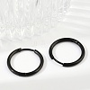 202 Stainless Steel Huggie Hoop Earrings EJEW-F111A-17mm-EB-3