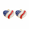 Rack Plating Alloy Enamel Pendants PALLOY-N172-042-2