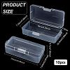 10Pcs Transparent Plastic Storage Boxes CON-BC0007-78A-2