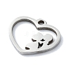 304 Stainless Steel Charms STAS-C097-38D-P-2