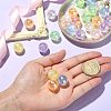 30Pcs Rainbow Iridescent Plating Acrylic Beads TACR-CJ0001-52-4