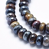 Electroplate Natural Tiger Eye Beads Strands G-K256-01C-3