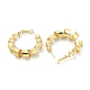 Brass Wrapped Hoop Earrings EJEW-M260-05G-2