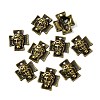 Tibetan Style Alloy Cross with Jesus Alloy Pendants for Easter Jewelry LS-K0P62071-1