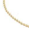 Rack Plating Brass Ball Chain Necklace for Women NJEW-F311-02G-2
