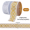 2 Rolls 2 Colors Ethnic Style Polyester Silk Grosgrain Ribbon OCOR-GF0003-68-2