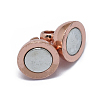 Rack Plating Brass Magnetic Clasps with Loops LS-KK-F801-02A-RG-3