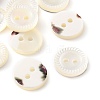 Natural Shell Flat Round Buttons with Carved Rim Recessed Center SH-CBA18B6-02A-01-1