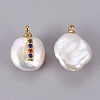 Natural Cultured Freshwater Pearl Pendants PEAR-F008-32G-I-2