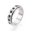 201 Stainless Steel Rotating Fidget Band Ring MATO-PW0001-059A-04-1