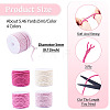 4 Rolls 4 Colors Round Polyester Cord OCOR-TA0003-88D-5