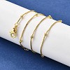 2.5MM Brass Round Ball Box Chain Necklaces NJEW-M108-38G-5