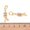 Brass with Enamel Peg Bails KK-A279-24G-3