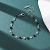 Glass Triangle Beads Link Bracelets BJEW-G774-04P-3