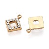 304 Stainless Steel Micro Pave Cubic Zirconia Charms STAS-N115-47G-2