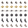 36Pcs 6 Style Light Gold Plated Alloy Pendants ENAM-ZZ0001-05-3