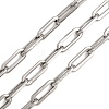 304 Stainless Steel Textured Paperclip Chains CHS-H118-09P-1