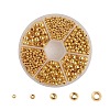 Brass Smooth Round Beads KK-YW0001-15G-1