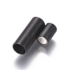 304 Stainless Steel Magnetic Clasps with Glue-in Ends STAS-I120-52MB-B-2