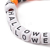 Halloween Theme Acrylic Beaded Stretch Bracelets BJEW-JB09193-01-5
