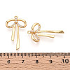 Brass Micro Pave Clear Cubic Zirconia Pendants KK-T078-08G-01-3