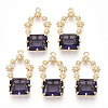 Golden Tone Brass Pendants X-GLAA-R212-09B-1