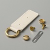 Alloy D Ring Clasps with PU Leather Tab FIND-WH0147-90A-2