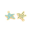 Brass Micro Pave Cubic Zirconia Pendants KK-E788-05B-1