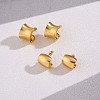 Alloy Colunm Stud Earrings JE1009A-2
