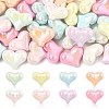40Pcs UV Plating Opaque Acrylic Beads OACR-FS0002-20-1