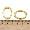 Oval Brass Twister Clasps KK-I358-026G-3