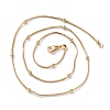 Brass Snake Chain Necklaces X-NJEW-I247-05G-2