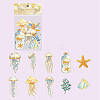 20Pcs 10 Styles Jellyfish PET Waterproof Stickers PW-WG3A630-02-1