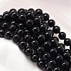 Baking Paint Shell Pearl Round Bead Strands BSHE-L011-6mm-B010-1