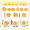 SUNNYCLUE 48Pcs 6 Styles Opaque Resin Imitation Cookies Cabochons RESI-SC0002-89-2