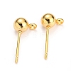 304 Stainless Steel Ball Post Stud Earring Findings STAS-Z035-01G01-H-1