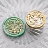 Golden Plated Brass Wax Sealing Stamp Head KK-K363-01G-02-1