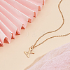 304 Stainless Steel Letter Pendant Necklaces NJEW-LP0001-53X-G-3