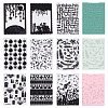 Globleland 9Pcs 9 Patterns Plastic Fondant Stencil DIY-GL0001-54-1